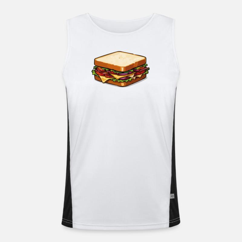 Käse-Sandwich Pop-Art Funktionelles Kontrast-Tank Top für Männer 
