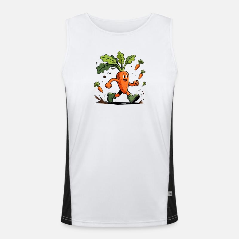 Spaßiger dynamischer Karottengärtner Funktionelles Kontrast-Tank Top für Männer 