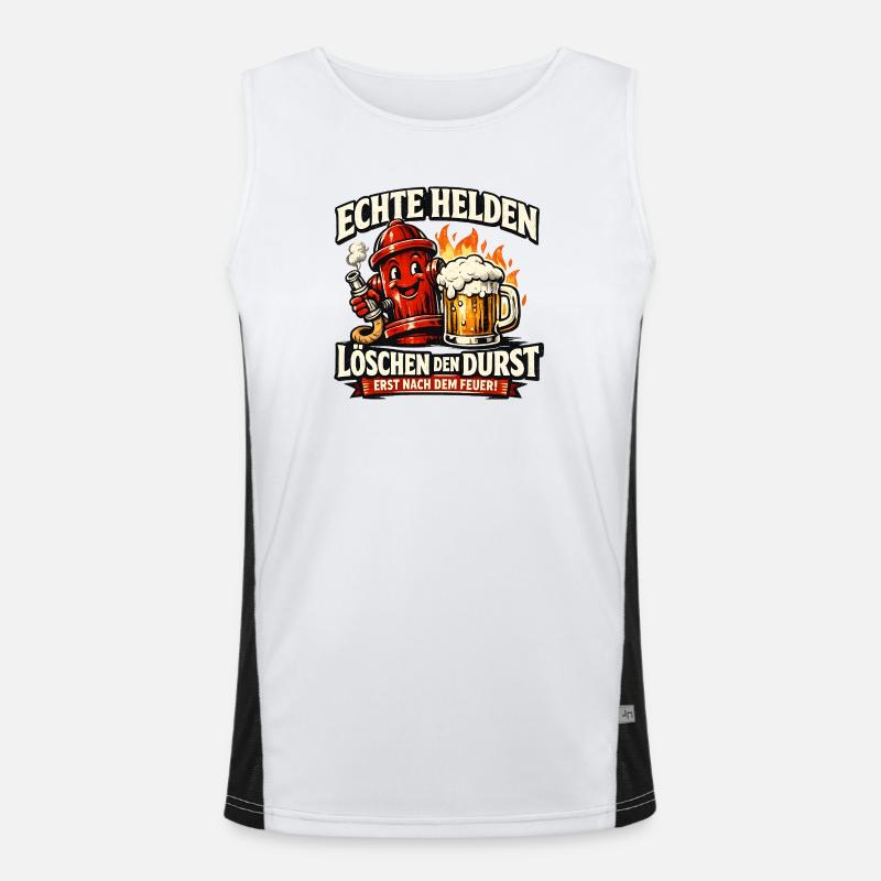 Echte Helden löschen den Durst Funktionelles Kontrast-Tank Top für Männer 