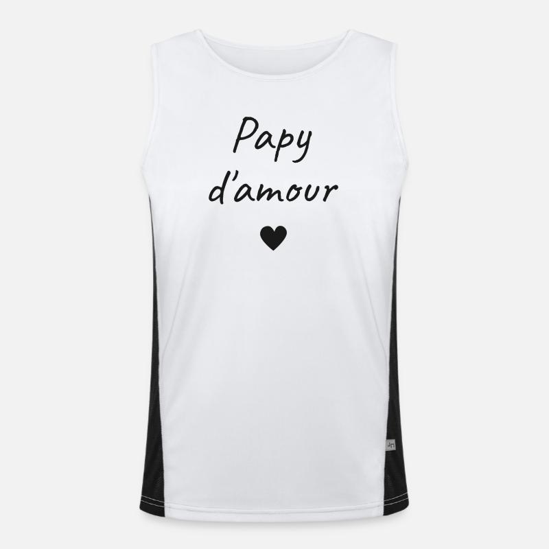 Großvater der Liebe Funktionelles Kontrast-Tank Top für Männer 
