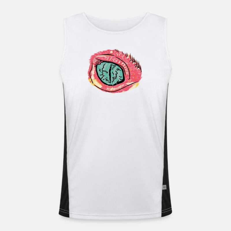 Bindehautentzündung im Pop-Art-Stil Funktionelles Kontrast-Tank Top für Männer 