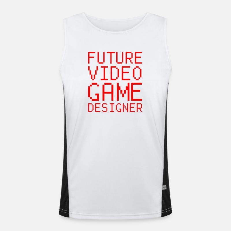Future Video Game Designer  - Men's Functional Contrast Tank Top  - white/black