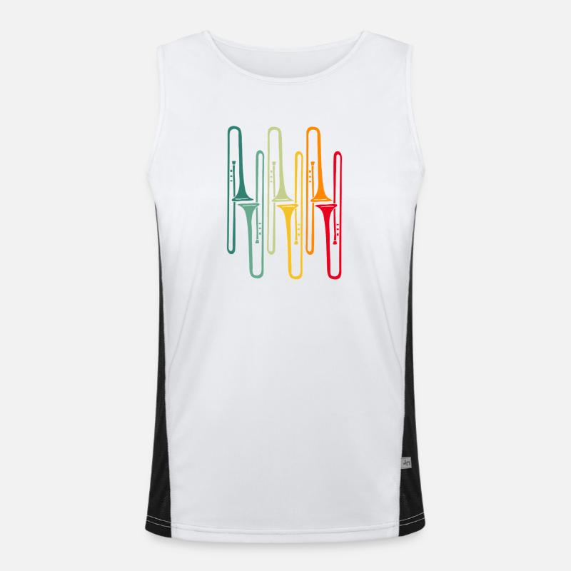 Lebendige Blechbläserparade Funktionelles Kontrast-Tank Top für Männer 