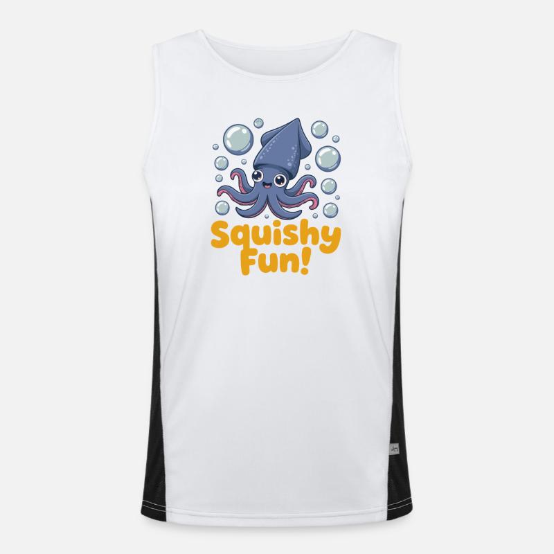 Illustration de calmar Squishy Fun Débardeur respirant contrasté Homme 