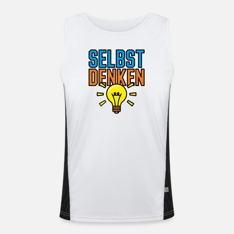 Selbst Denken Funktionelles Kontrast-Tank Top für Männer 