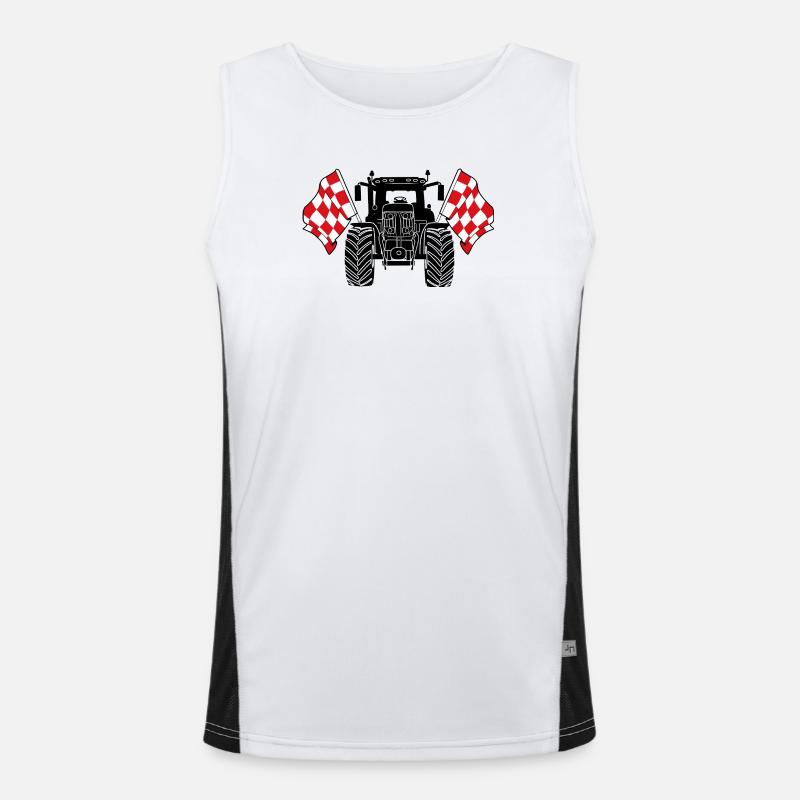 Brabant_Tractor_Pride - Men's Functional Contrast Tank Top  - white/black