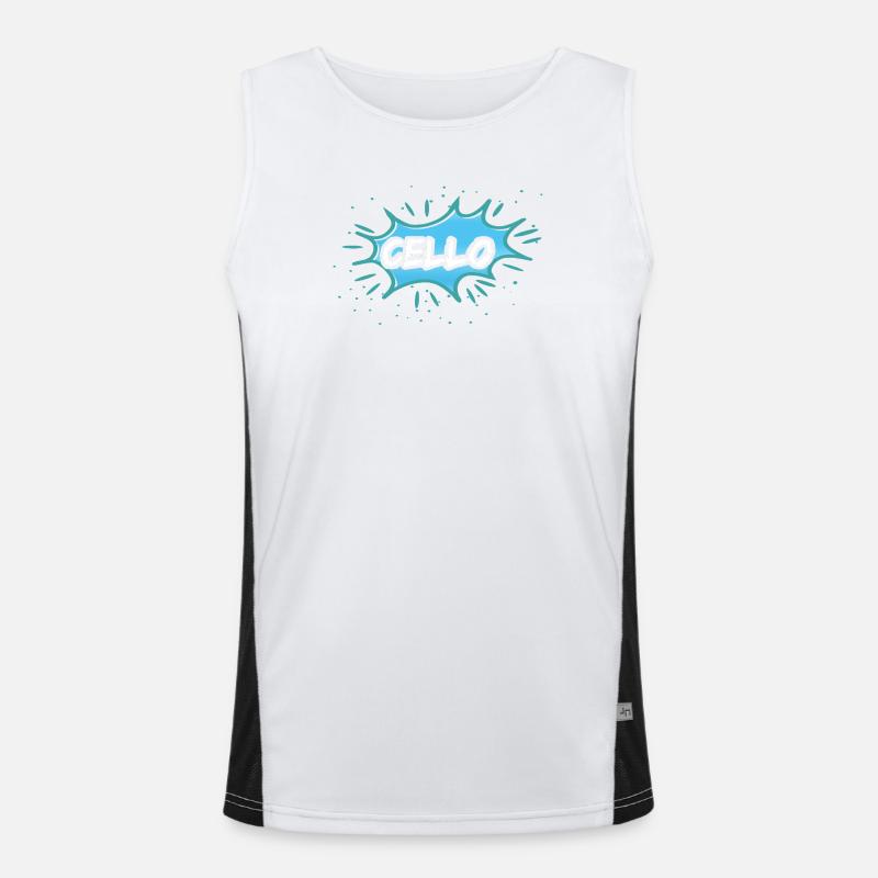 Gift cello - Men's Functional Contrast Tank Top - white/black