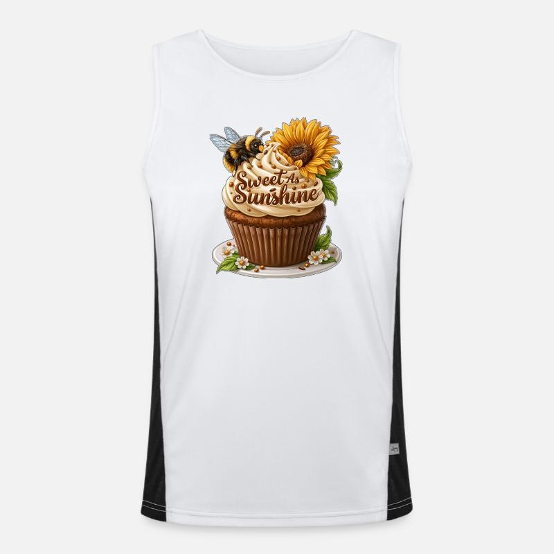 Art de cupcakes doux comme le soleil Débardeur respirant contrasté Homme 