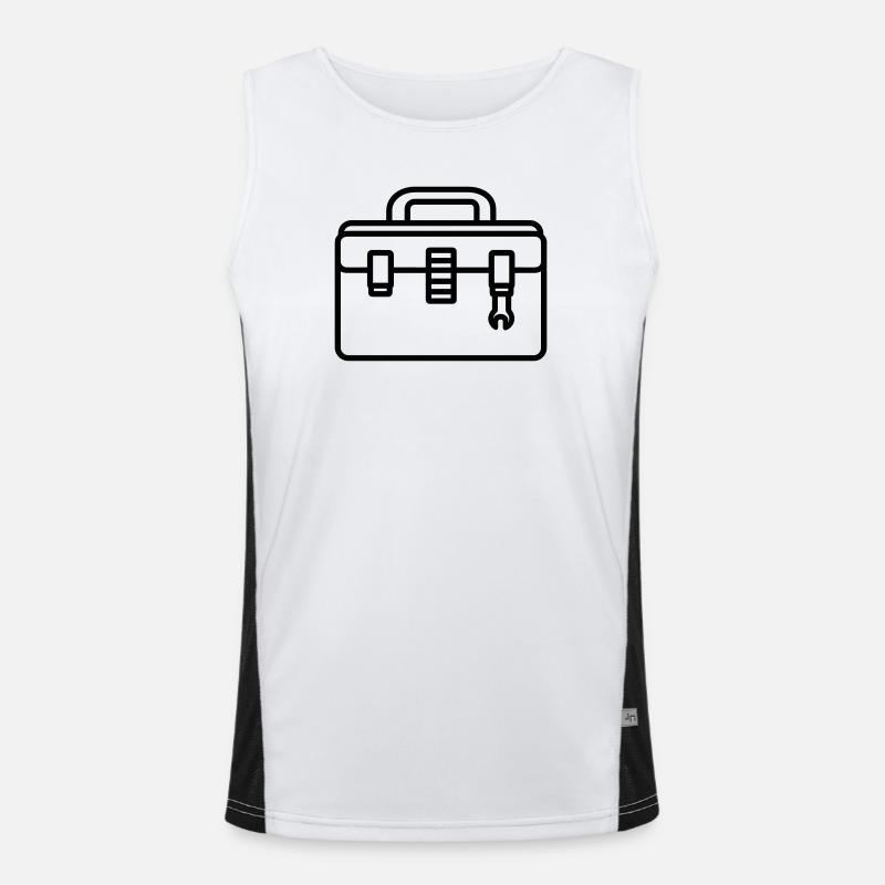 Toolbox - Men's Functional Contrast Tank Top - white/black
