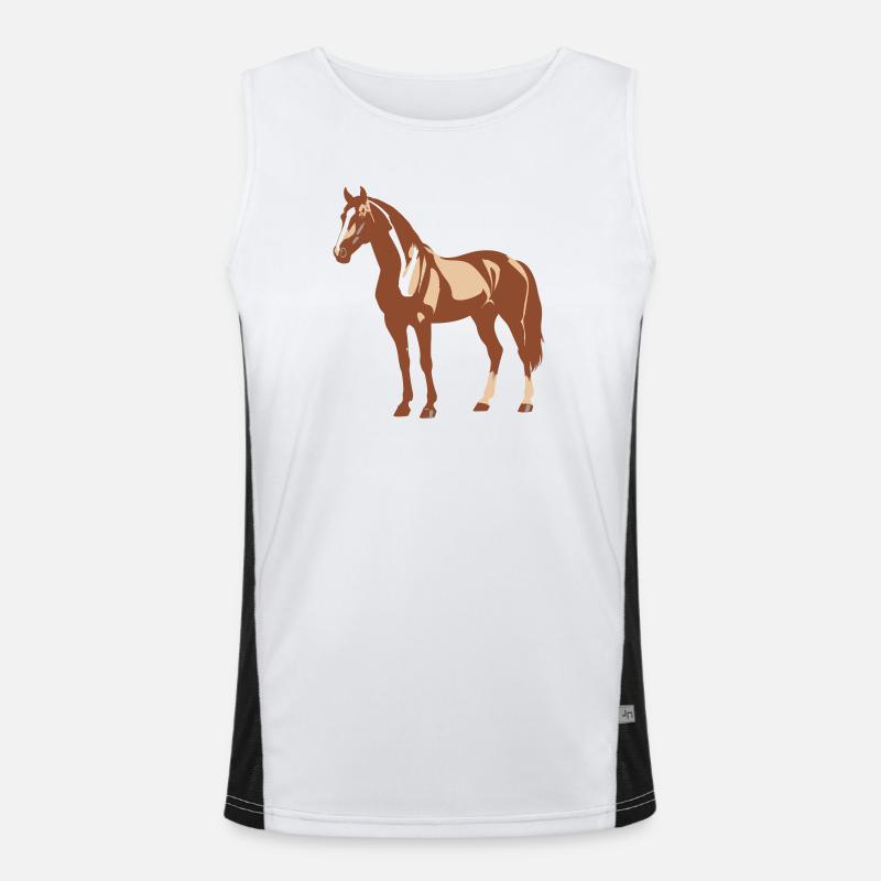 Conception de chevaux Débardeur respirant contrasté Homme 