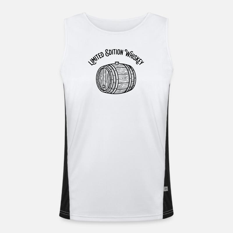 Whiskey - Men's Functional Contrast Tank Top - white/black