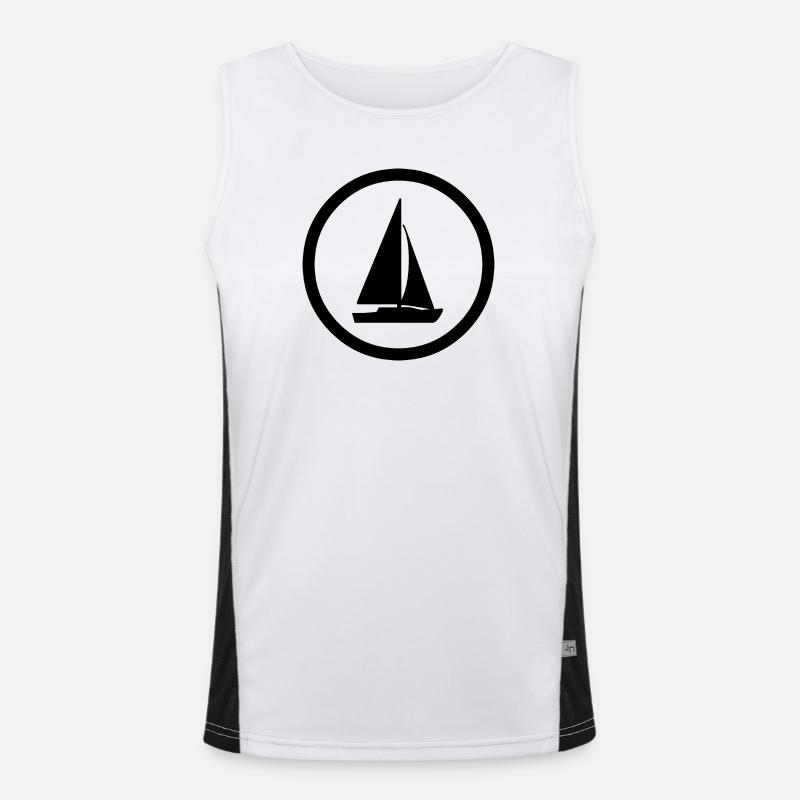 Sail - Men's Functional Contrast Tank Top - white/black
