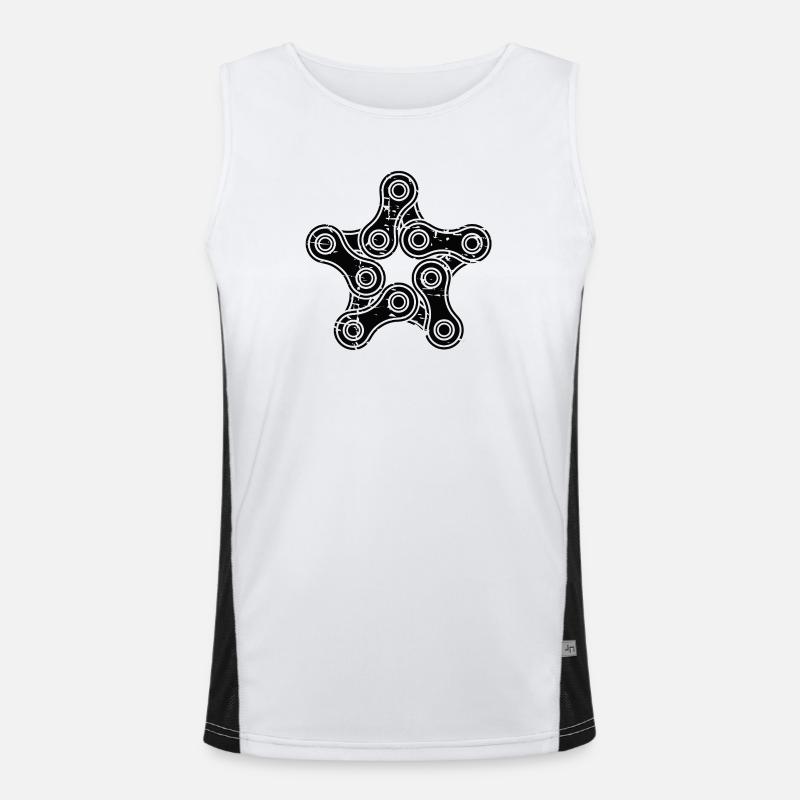 chainstar – Bicycle mechanics as design Men's Functional Contrast Tank Top 