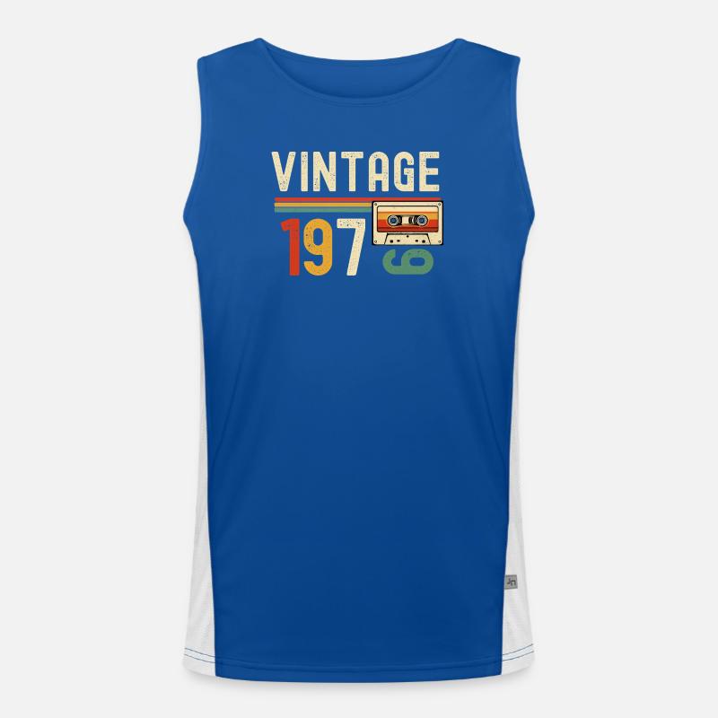 Vintage-Kassette aus den 70ern Funktionelles Kontrast-Tank Top für Männer 