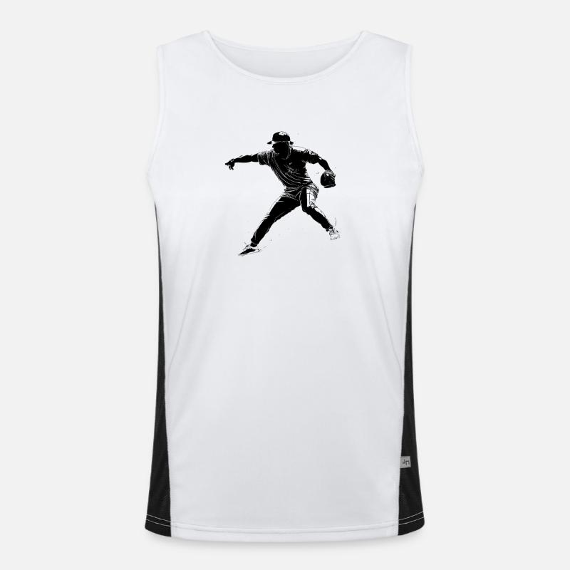 Baseball Funktionelles Kontrast-Tank Top für Männer 
