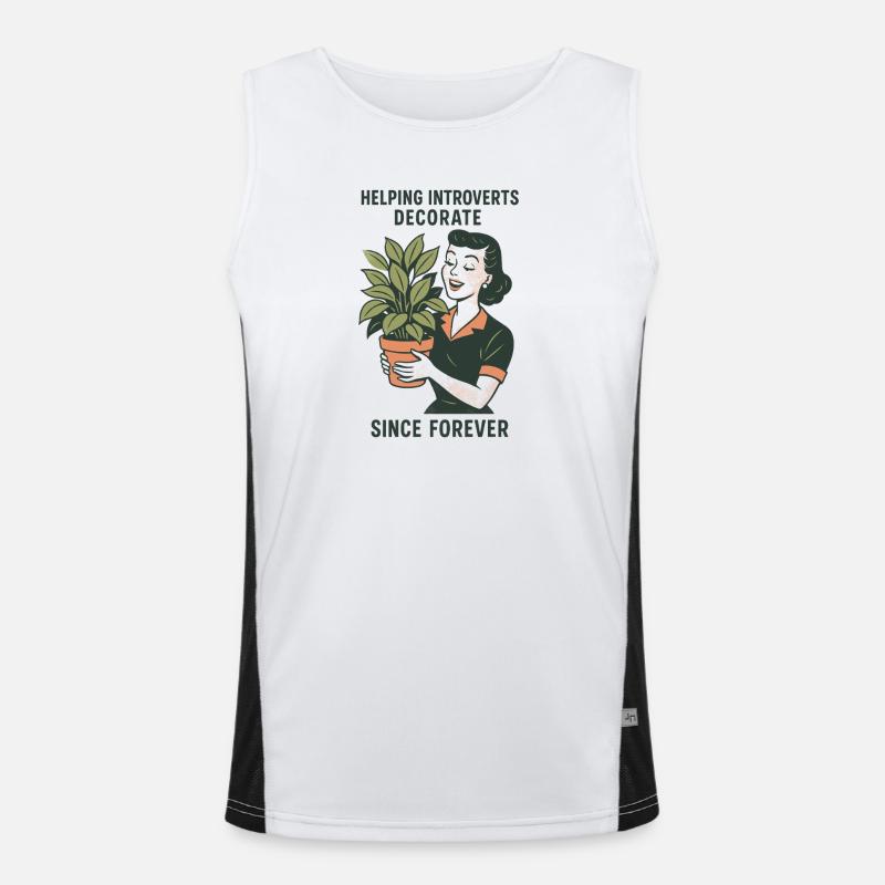 Decor for introverts | Plants Men's Functional Contrast Tank Top 