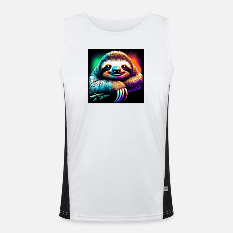 Faultier Funktionelles Kontrast-Tank Top für Männer 