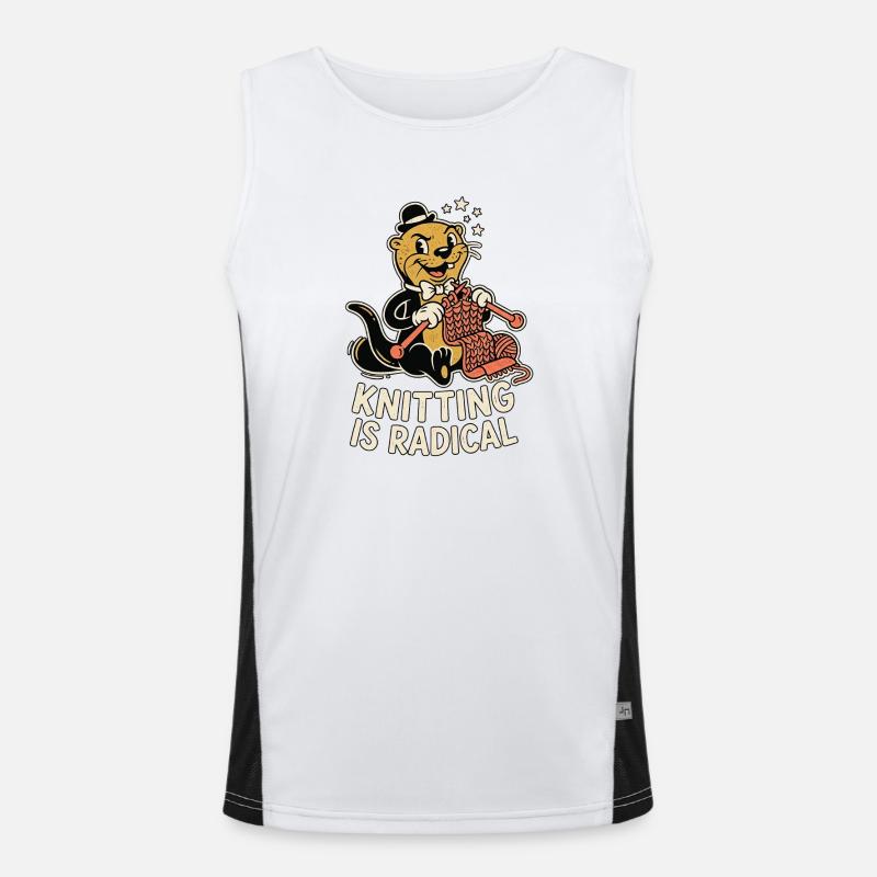 Knitting Otter Men's Functional Contrast Tank Top 