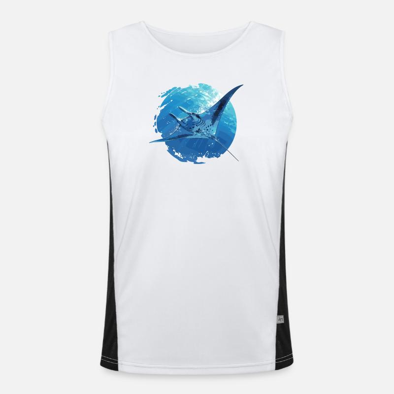 Rays Manta Rays - Men's Functional Contrast Tank Top  - white/black