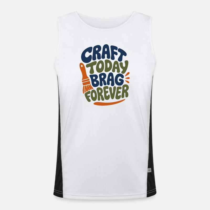 Craft Today Brag Forever - Men's Functional Contrast Tank Top - white/black