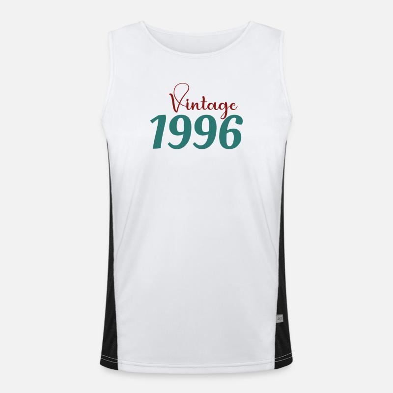 Tee 30 Ans Rétro 70s Né(e) 1996 Débardeur respirant contrasté Homme 