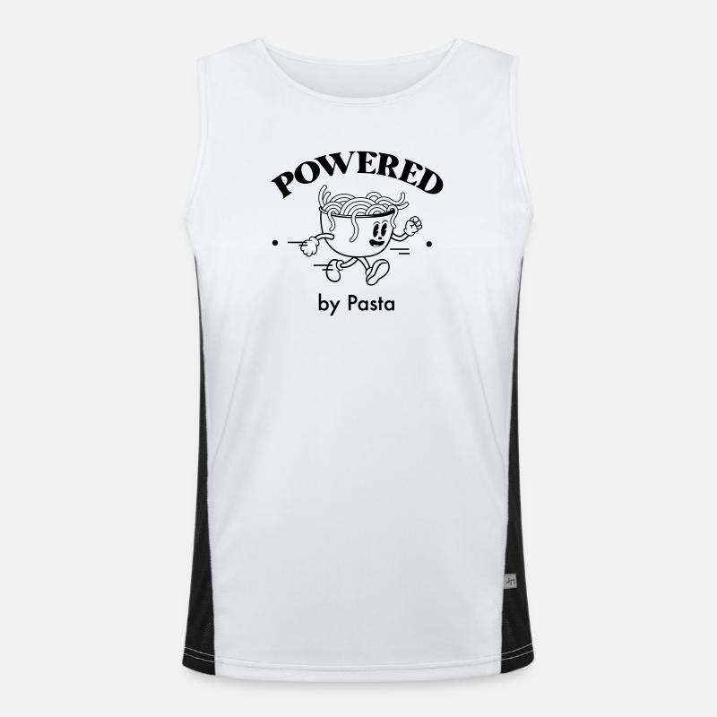 Vintage Pasta  Funktionelles Kontrast-Tank Top für Männer 