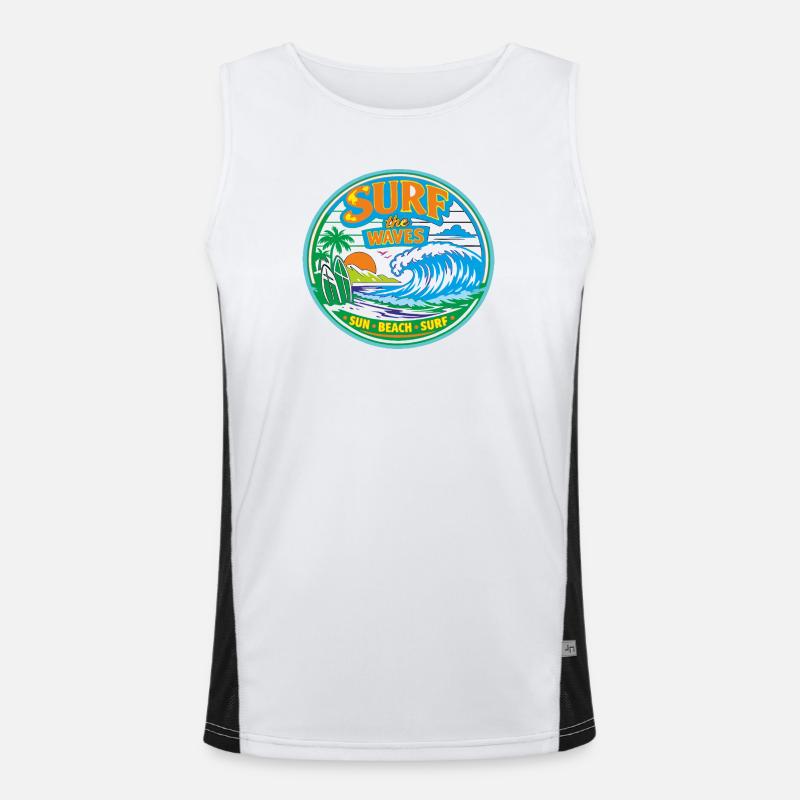 Sun-Beach-Surf Funktionelles Kontrast-Tank Top für Männer 