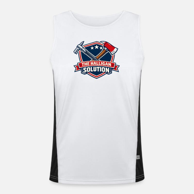 Halligan Solution Shield Graphic - Men's Functional Contrast Tank Top  - white/black