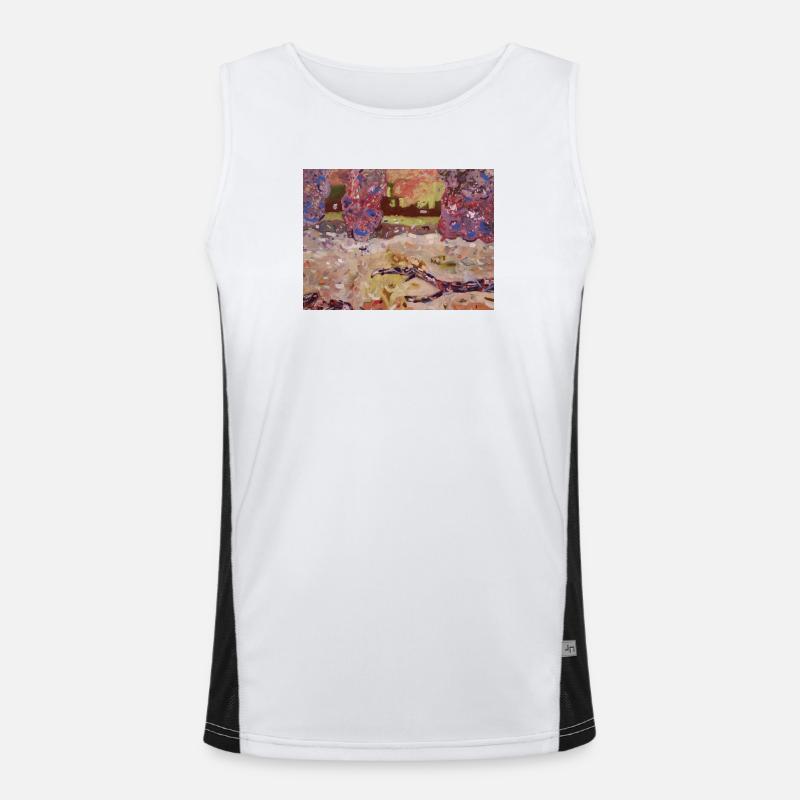 Impressionist Park Men's Functional Contrast Tank Top 