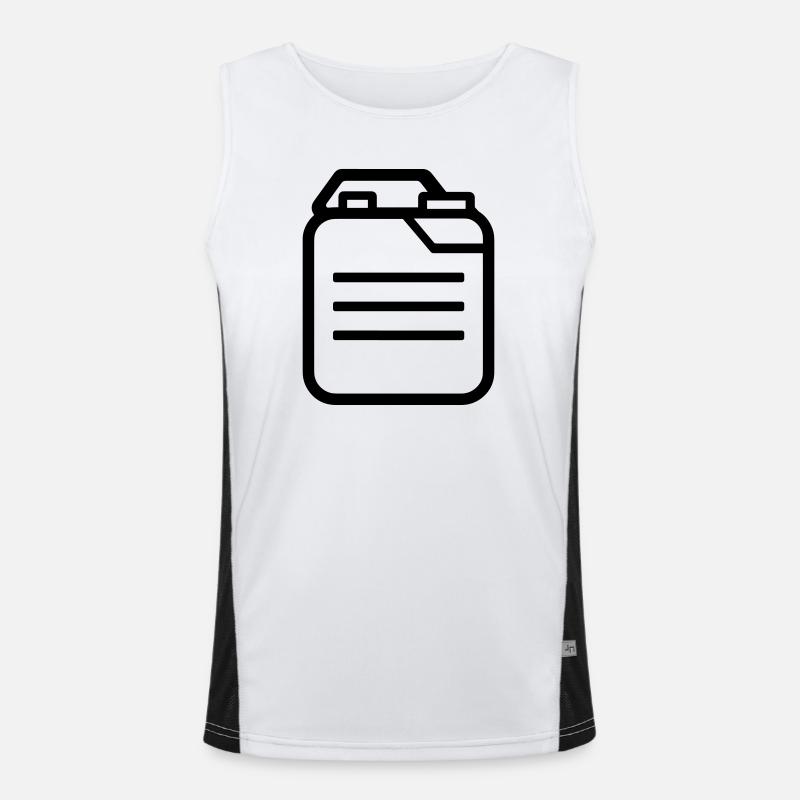 canister - Men's Functional Contrast Tank Top  - white/black