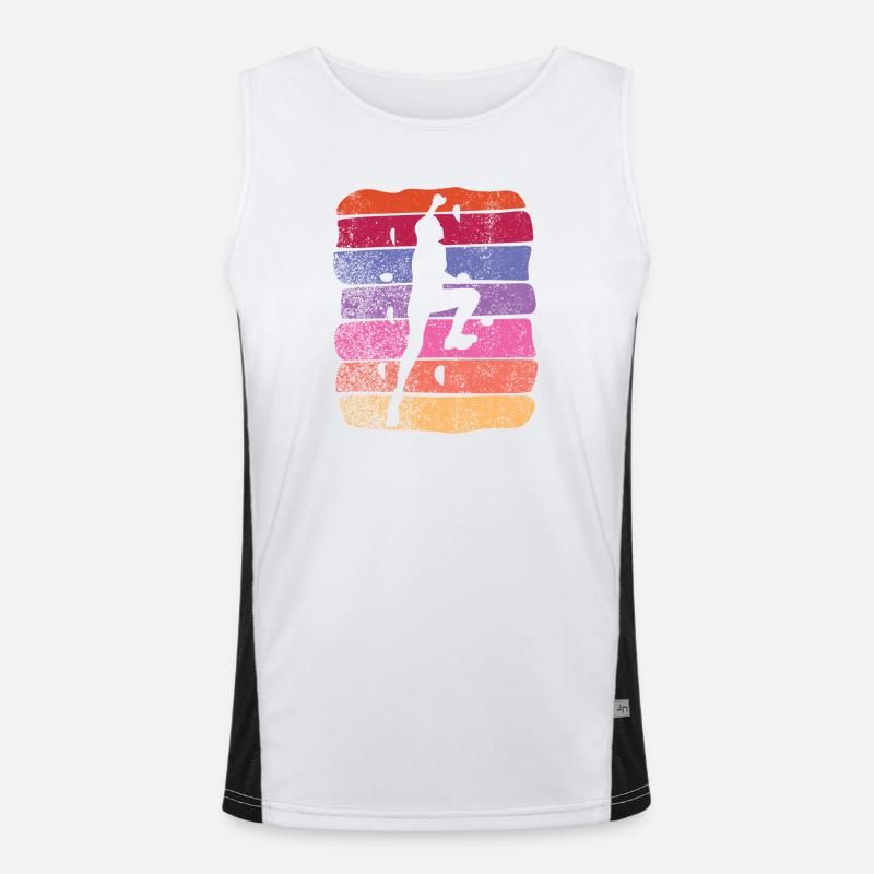 Boulderer Boulder Bouldering - Men's Functional Contrast Tank Top  - white/black