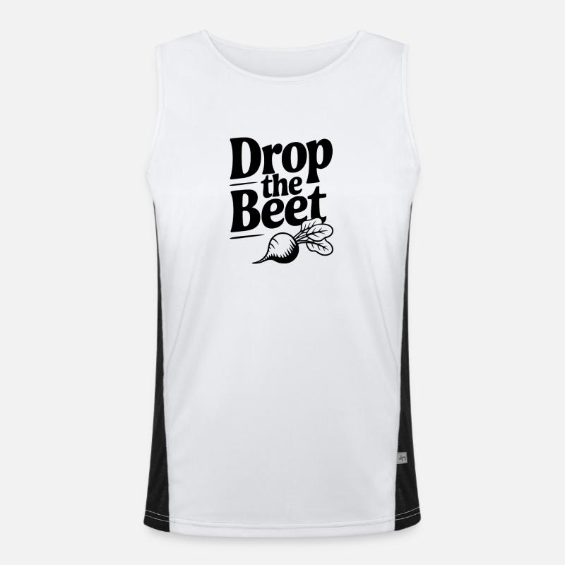 Drop The Beet - Men's Functional Contrast Tank Top - white/black