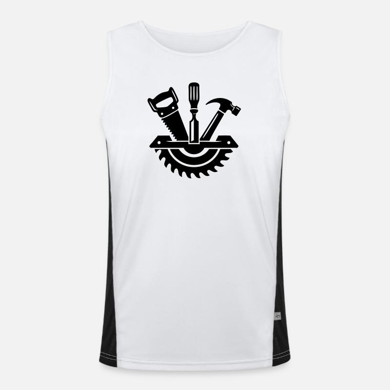 Carpenter Tool – Carpenter Logo - Men's Functional Contrast Tank Top  - white/black