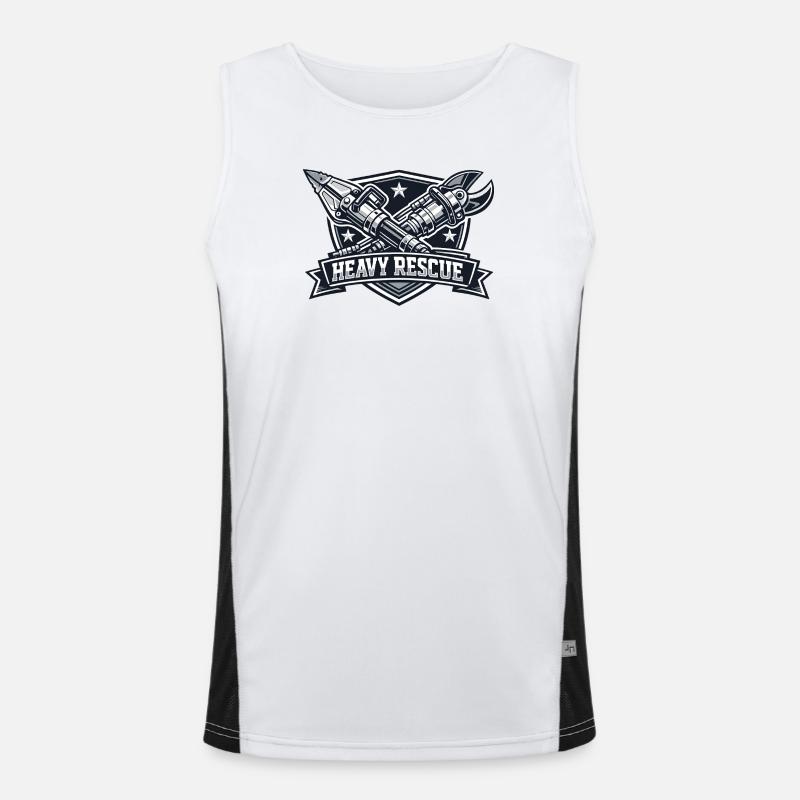 Heavy Rescue Logo Men's Functional Contrast Tank Top 