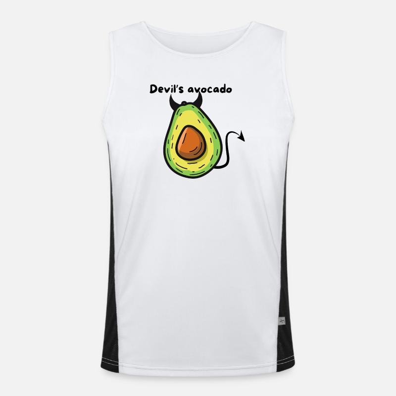 Avocado-Dämonen-Pop-Cartoon Funktionelles Kontrast-Tank Top für Männer 