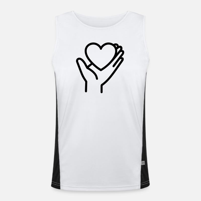 Hand Heart Men's Functional Contrast Tank Top 