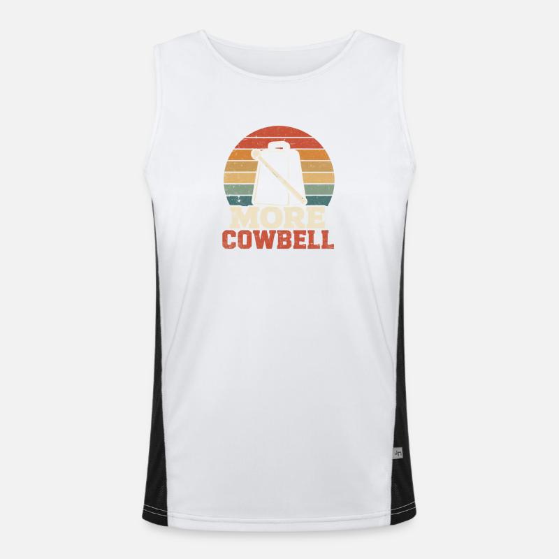 Cowbell Rainbow Circle - Men's Functional Contrast Tank Top  - white/black