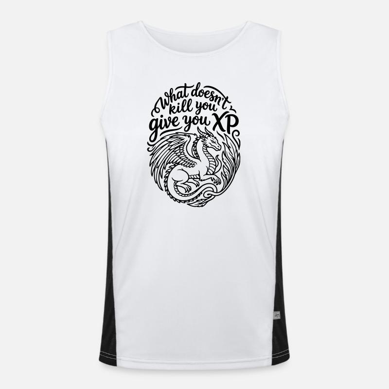 gamer xp - Men's Functional Contrast Tank Top  - white/black