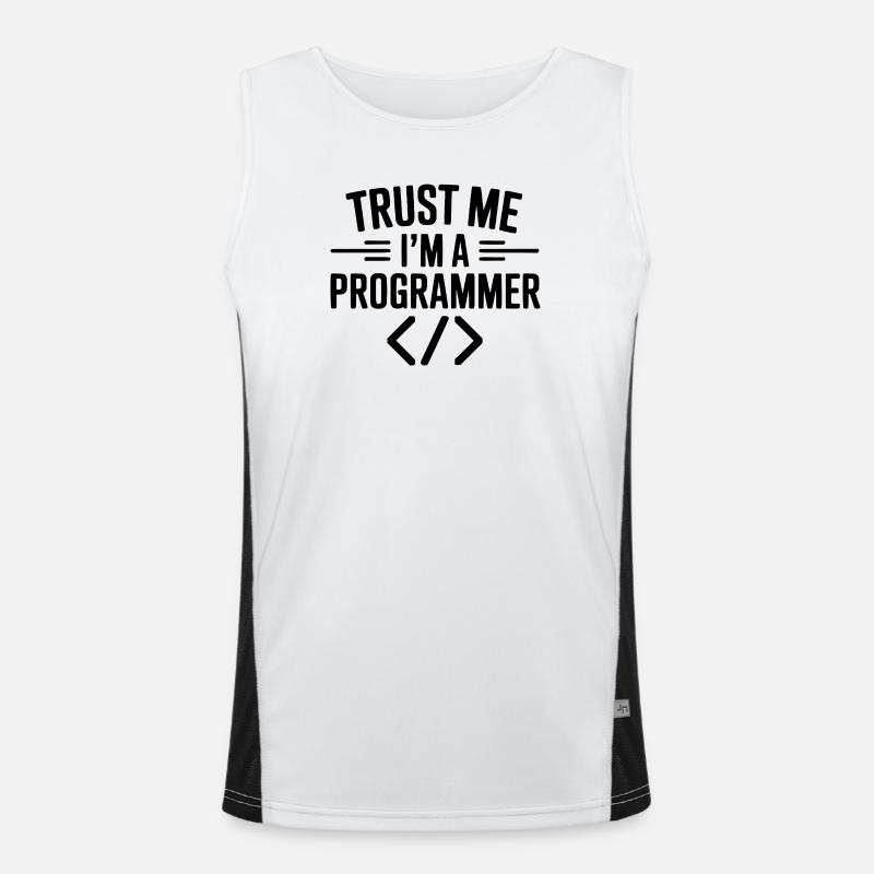 Trust Me I'm a Programmer - Men's Functional Contrast Tank Top - white/black