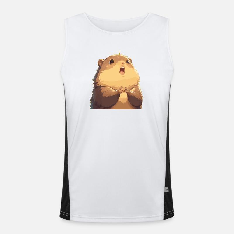 Marmots Groundhog - Men's Functional Contrast Tank Top  - white/black