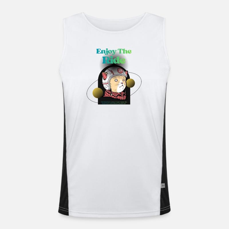 Enjoy the ride: Pilot chat - Men's Functional Contrast Tank Top  - white/black