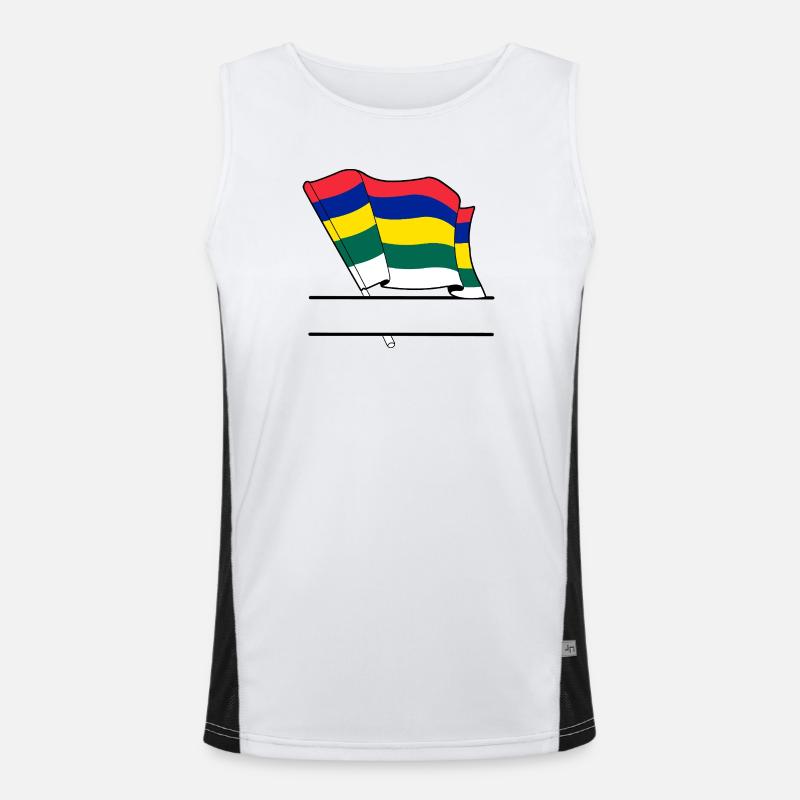 Terschelling Flag – Custom Island Design Men's Functional Contrast Tank Top 