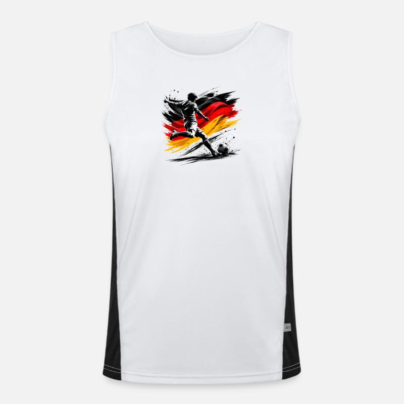 Kicker with German flag Men's Functional Contrast Tank Top 