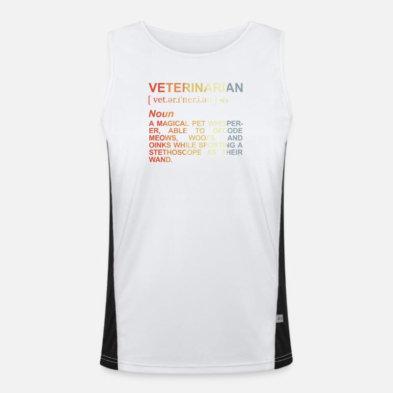 Tierarzt Bedeutung Funktionelles Kontrast-Tank Top für Männer 