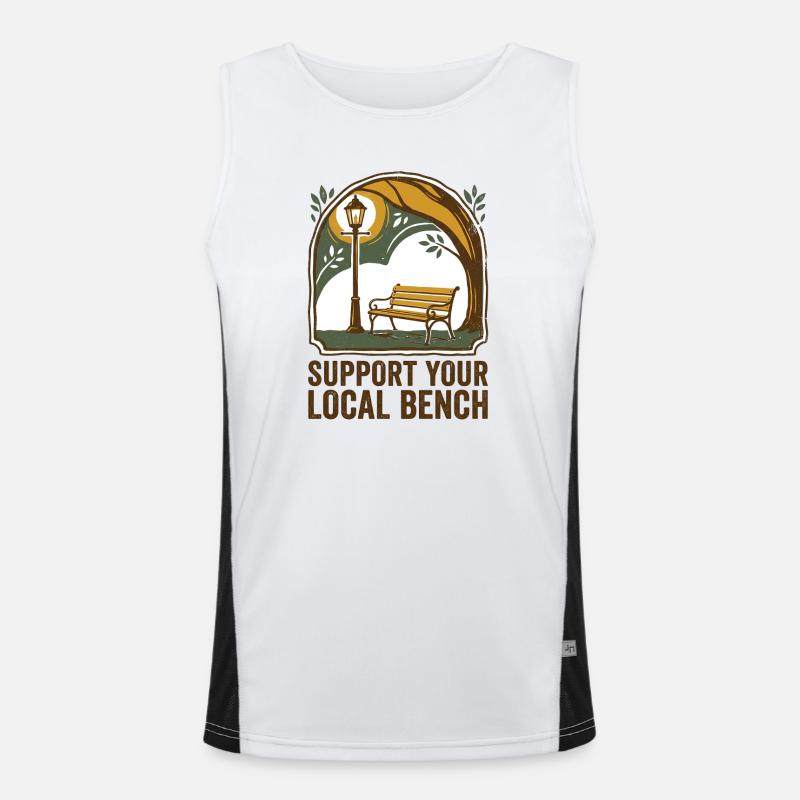 Local Bench - Men's Functional Contrast Tank Top - white/black