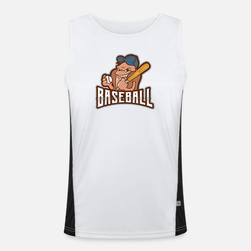 Rogue Batter Baseball Mascot Men's Functional Contrast Tank Top 