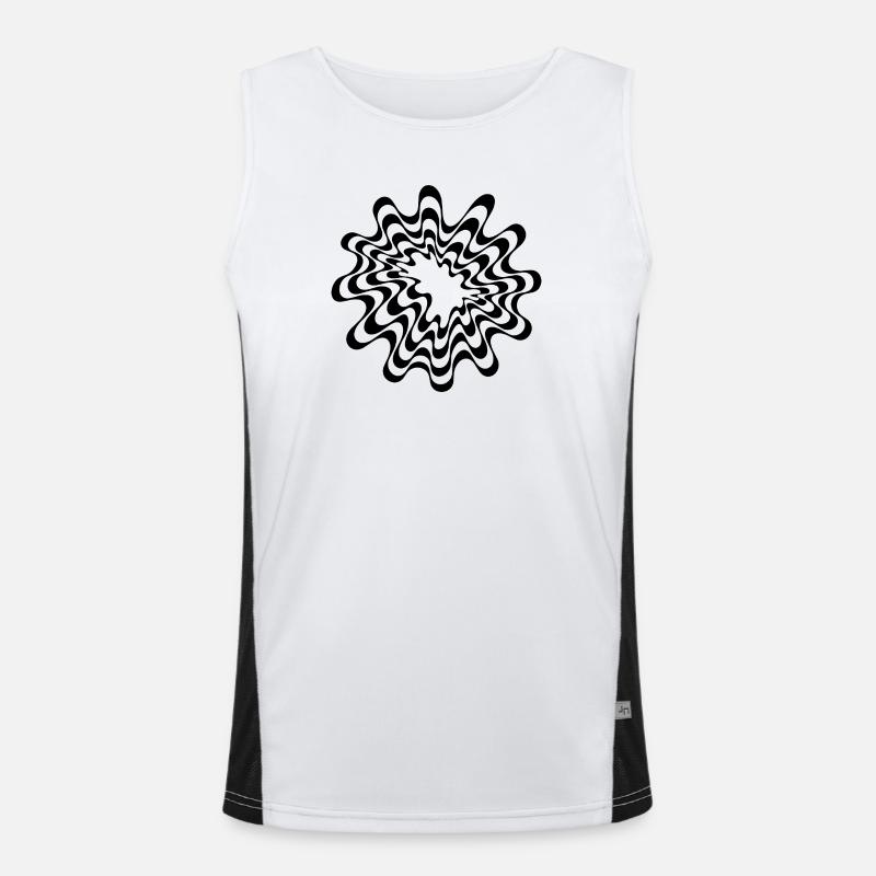 Geometric plasm design Men's Functional Contrast Tank Top 