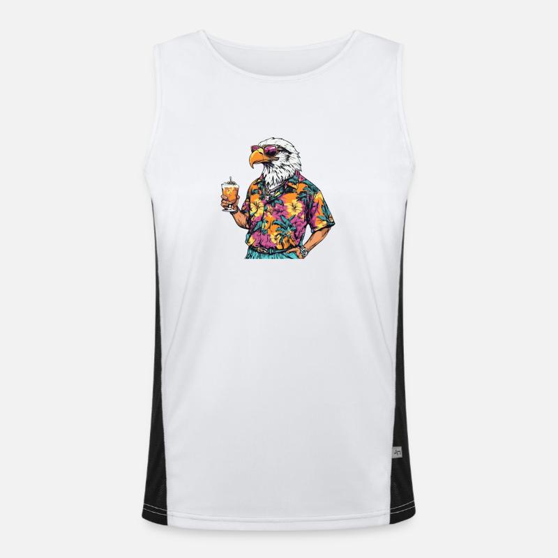 Eagle Comic Summer - Men's Functional Contrast Tank Top  - white/black