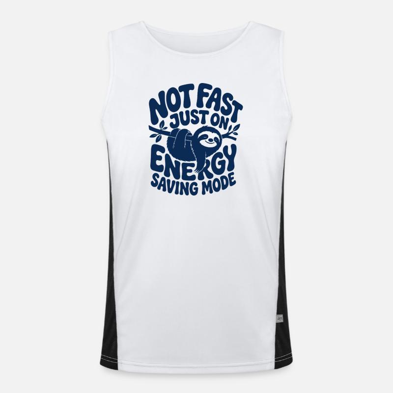 Professional Napper Sloth - Men's Functional Contrast Tank Top - white/black