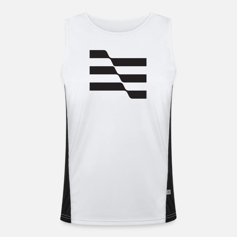 Noir Wave design Men's Functional Contrast Tank Top 